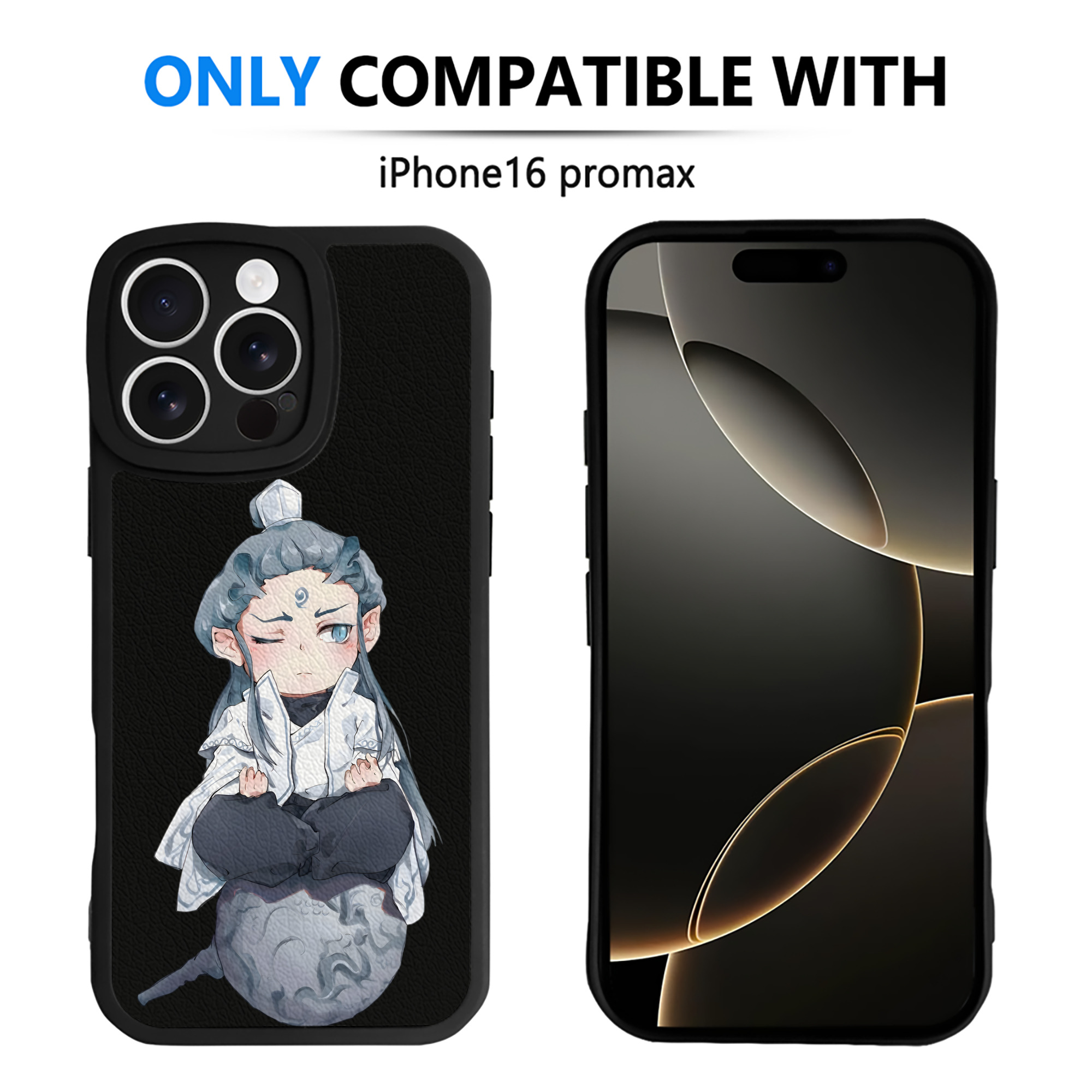 （画像用） Ne Zha 2 ナタ 魔童の大暴れ 【iPhone 16シリーズ対応】シリコンスマホケース（レザー調） 材質：シリコン